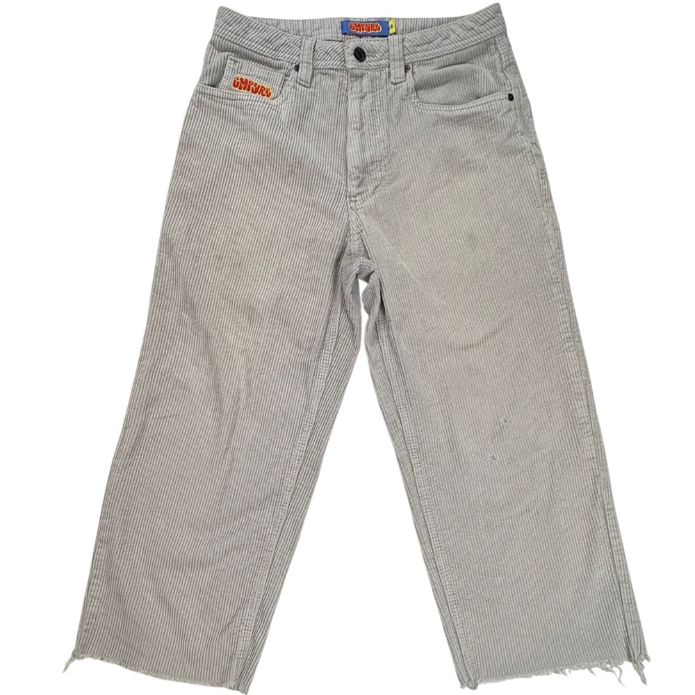 Empyre Loose Fit Corduroy Pant Grey Baggy Skate Trousers Mens 30 x 20 Distressed